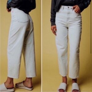 Free People Frank Dad Jean Sunday Blue Straight Leg Jeans Tapered Sz 29 NEW